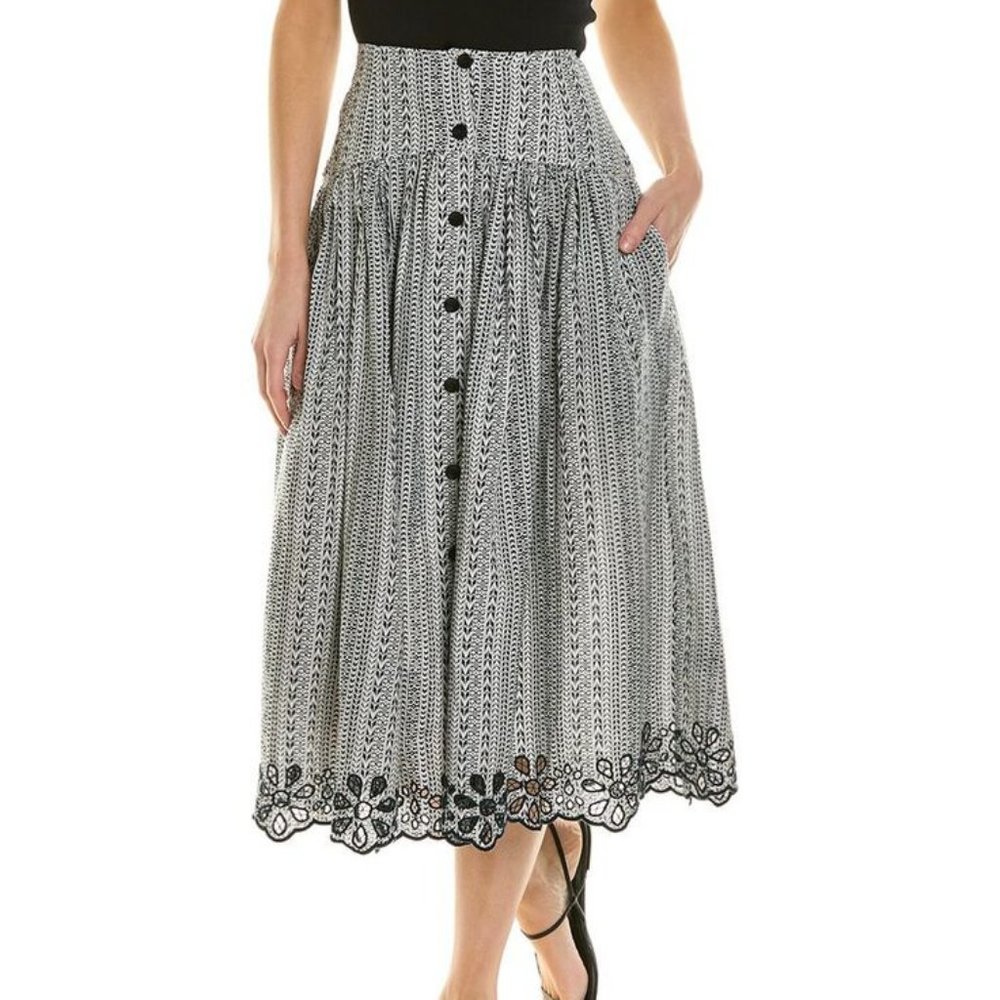 JOIE SKIRT BLACK/WHITE Sz 0